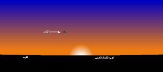 ilustrasi hilal di ramadhan 1444