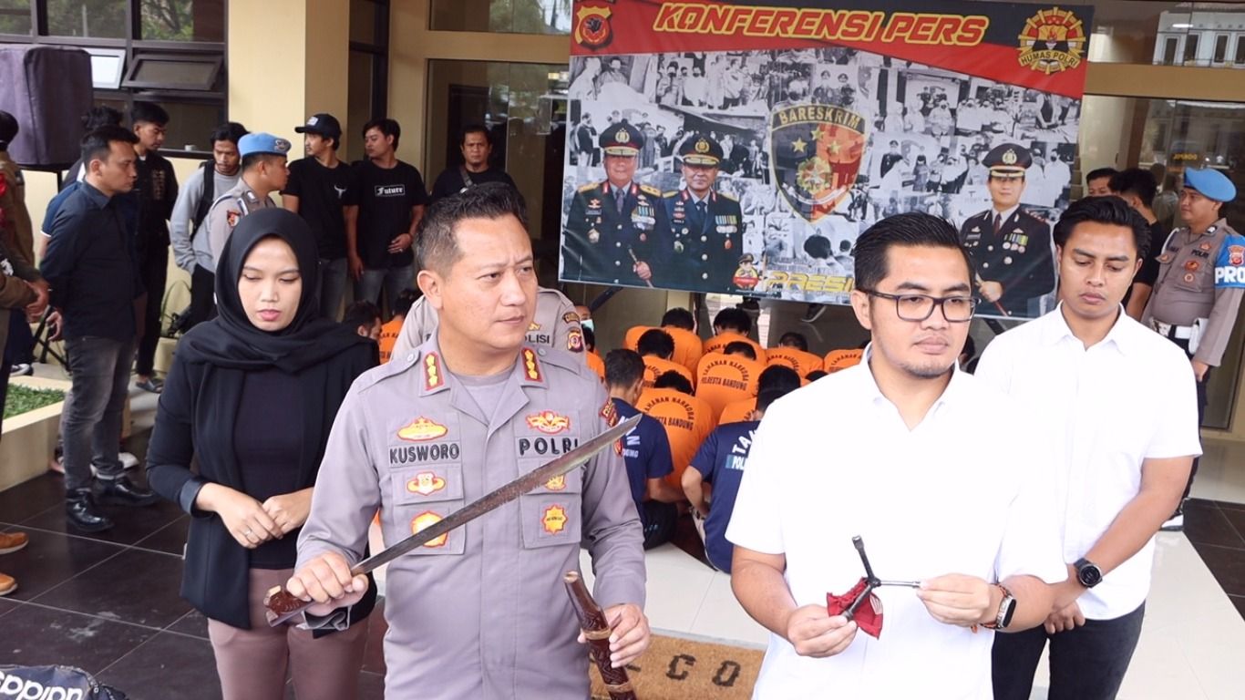 Polresta Bandung Gelar Operasi Jaran Lodaya 2023, 36 Tersangka Diamankan Dari Mulai Penadah, Curanmor, Sampai Begal
