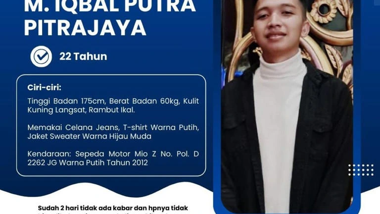 Mahasiswa Unikom Hilang, Keluarga Minta Bantuan Publik Mahasiswa Unikom Hilang, Keluarga Minta Bantuan Publik