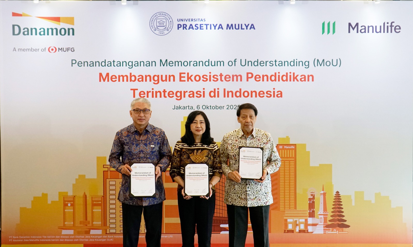 Danamon, Manulife Indonesia, dan Universitas Prasetiya Mulya Kolaborasi Hadirkan Prasmul EduWealth untuk Wujudkan Perencanaan Pendidikan Berkelanjutan Danamon, Manulife Indonesia, dan Universitas Prasetiya Mulya Kolaborasi Hadirkan Prasmul EduWealth untuk Wujudkan Perencanaan Pendidikan Berkelanjutan