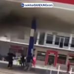 Kebakaran Motor di SPBU Cipatik Hebohkan Warga, Penyebab Diduga Korsleting Saat Pengisian BBM