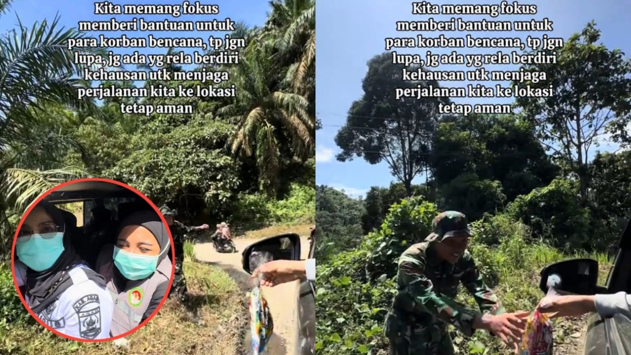 Cewek Ini Ingatkan untuk Berbagi kepada Petugas Lapangan, Termasuk TNI yang Tetap Bertugas di Lokasi Bencana Cewek Ini Ingatkan untuk Berbagi kepada Petugas Lapangan, Termasuk TNI yang Tetap Bertugas di Lokasi Bencana