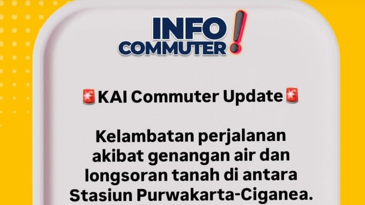 Genangan Air dan Longsoran Tanah Ganggu Stasiun Purwakarta-Ciganea, KAI Commuter Line: Saat Ini Sudah Bisa Dilalui dengan Kecepatan Terbatas Genangan Air dan Longsoran Tanah Ganggu Stasiun Purwakarta-Ciganea, KAI Commuter Line: Saat Ini Sudah Bisa Dilalui dengan Kecepatan Terbatas