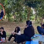 Momen Khidmat Ziarah Berubah Bahagia Saat Tiba-Tiba Buah Durian Jatuh