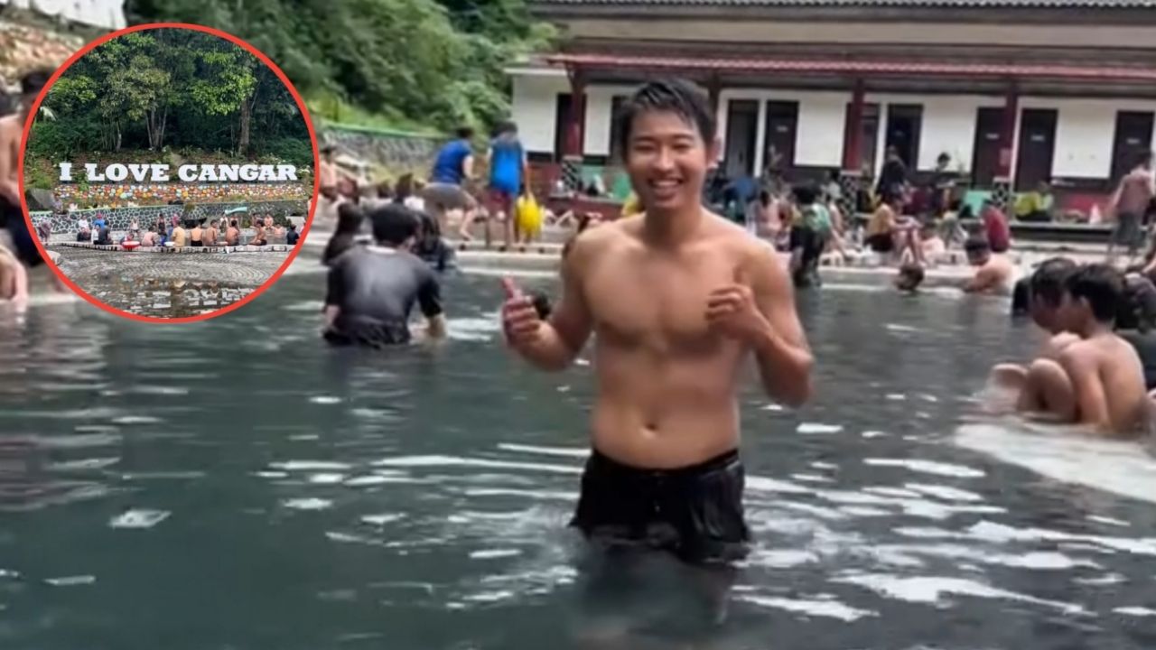 Wisatawan Jepang Coba Pemandian Air Panas Cangar, Begini Reaksi Jujurnya! Wisatawan Jepang Coba Pemandian Air Panas Cangar, Begini Reaksi Jujurnya!
