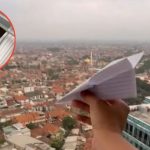 Cowok Ini Buat Pesawat Kertas Lalu Diterbangkan dari Atas Gedung, Endingnya Malah Tak Terduga