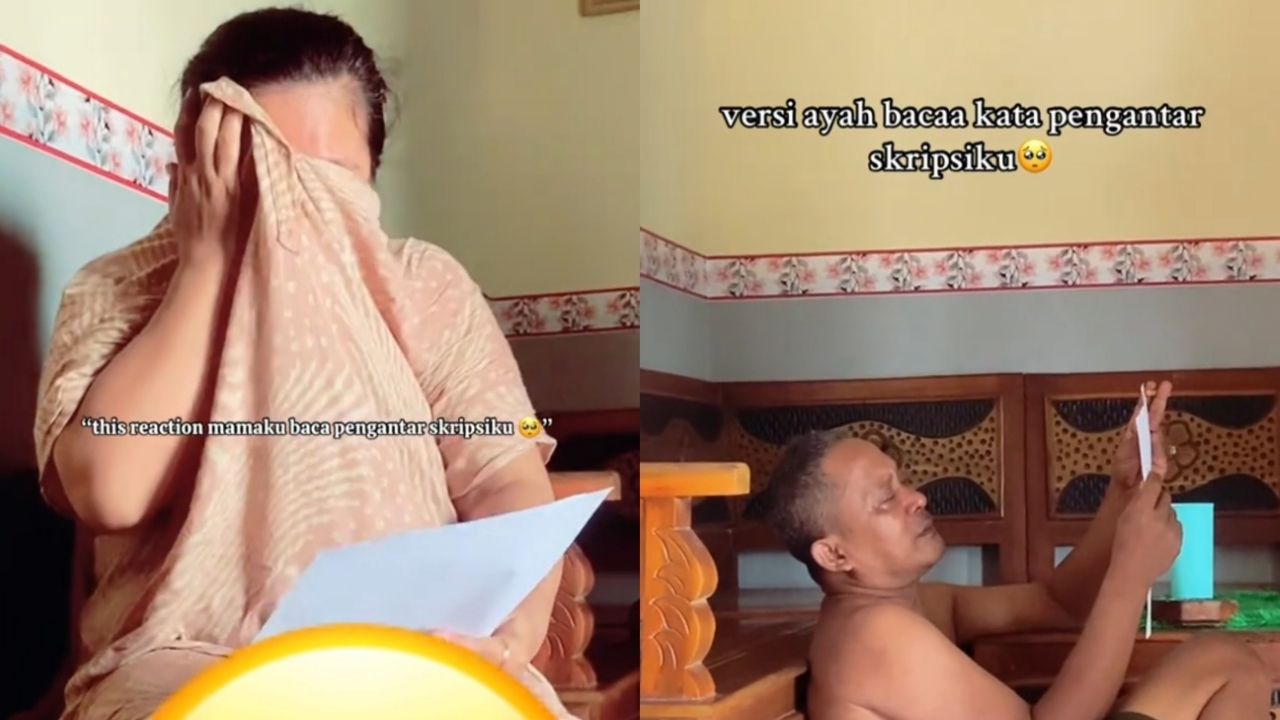 Momen Haru Orang Tua Cewek Ini Tak Kuasa Tahan Tangis Saat Baca Pengantar Skripsi Anaknya Momen Haru Orang Tua Cewek Ini Tak Kuasa Tahan Tangis Saat Baca Pengantar Skripsi Anaknya