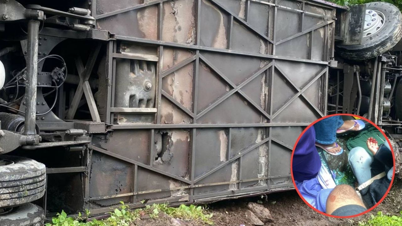 Lagi Tidur, Cowok Ini Kaget Dibangunin Penumpang Lain karena Ternyata Bus yang Ia Naiki Terbalik Lagi Tidur, Cowok Ini Kaget Dibangunin Penumpang Lain karena Ternyata Bus yang Ia Naiki Terbalik