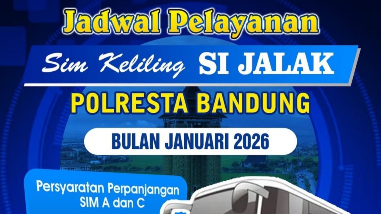 Lengkap! Jadwal SIM Keliling Kota Bandung Januari 2026, Ini Tanggal dan Lokasinya Lengkap! Jadwal SIM Keliling Kota Bandung Januari 2026, Ini Tanggal dan Lokasinya