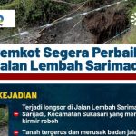 Pemkot Bandung Segera Perbaiki Jalan Lembah Sarimadu Pasca Longsor