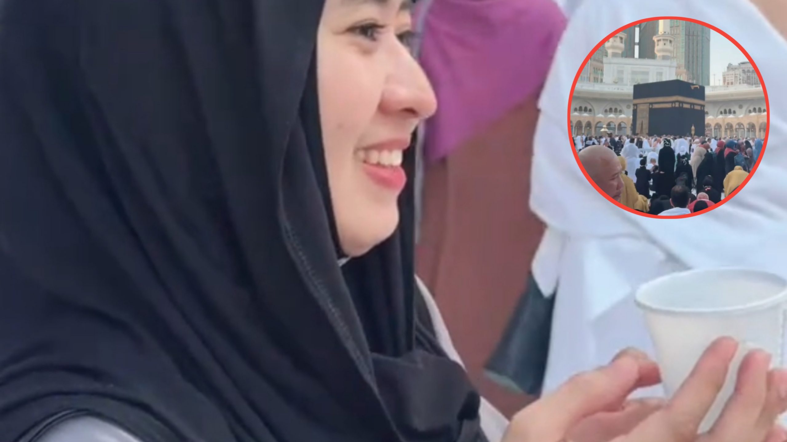 Momen Kocak Suami Pimpin Doa di Ka'bah, Istri Langsung Senyum-senyum Sendiri Saat Mendengarnya (TikTok/@a.z_n.z)