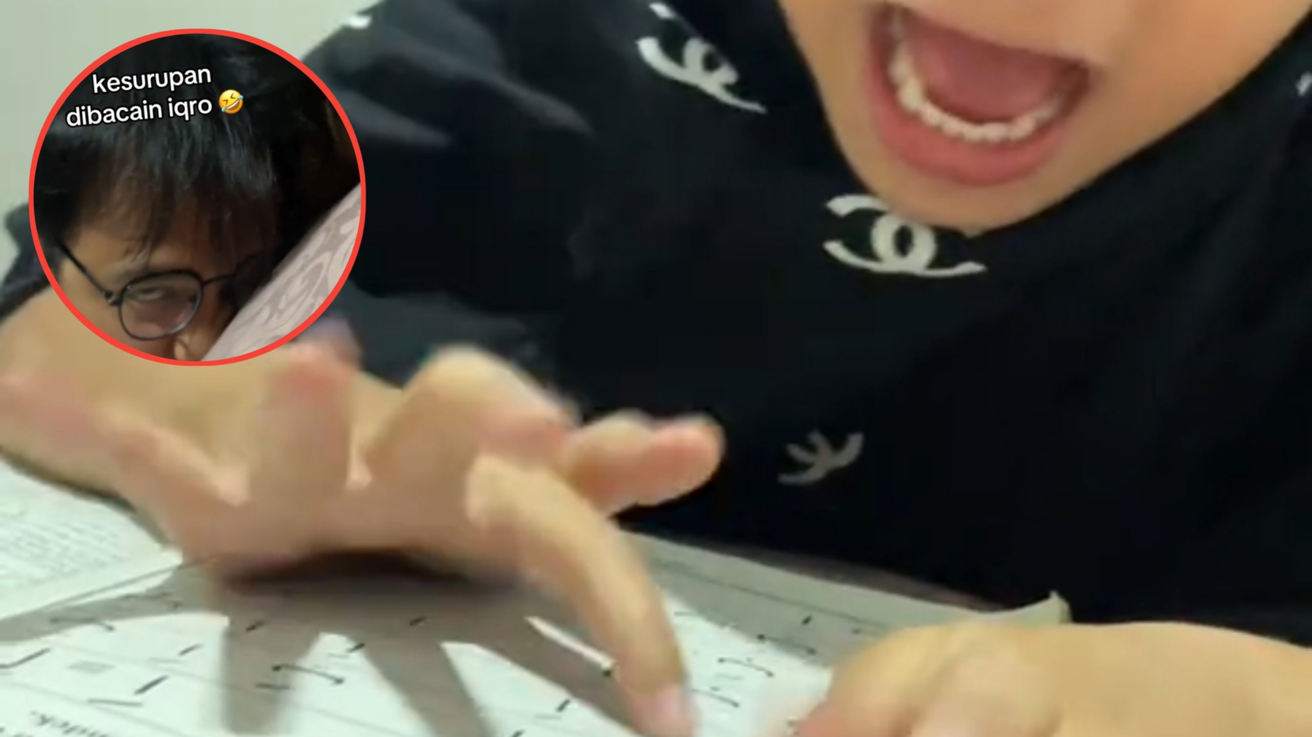 Diisengin Kesurupan oleh Ayahnya, Anak Perempuan Ini Langsung Bacain Iqra Saat Mengaji (TikTok/@ppppppppppppms)