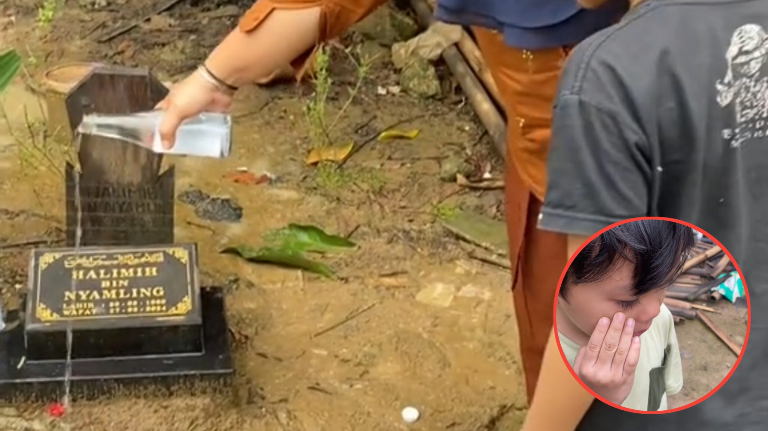 Orang-orang Ngaji di Depan Makam Papa Sambil Nangis, Bocil Gen Alpha Ini Justru Nangis dengan Alasan yang Bikin Syok (TikTok/@alinagaleri6)