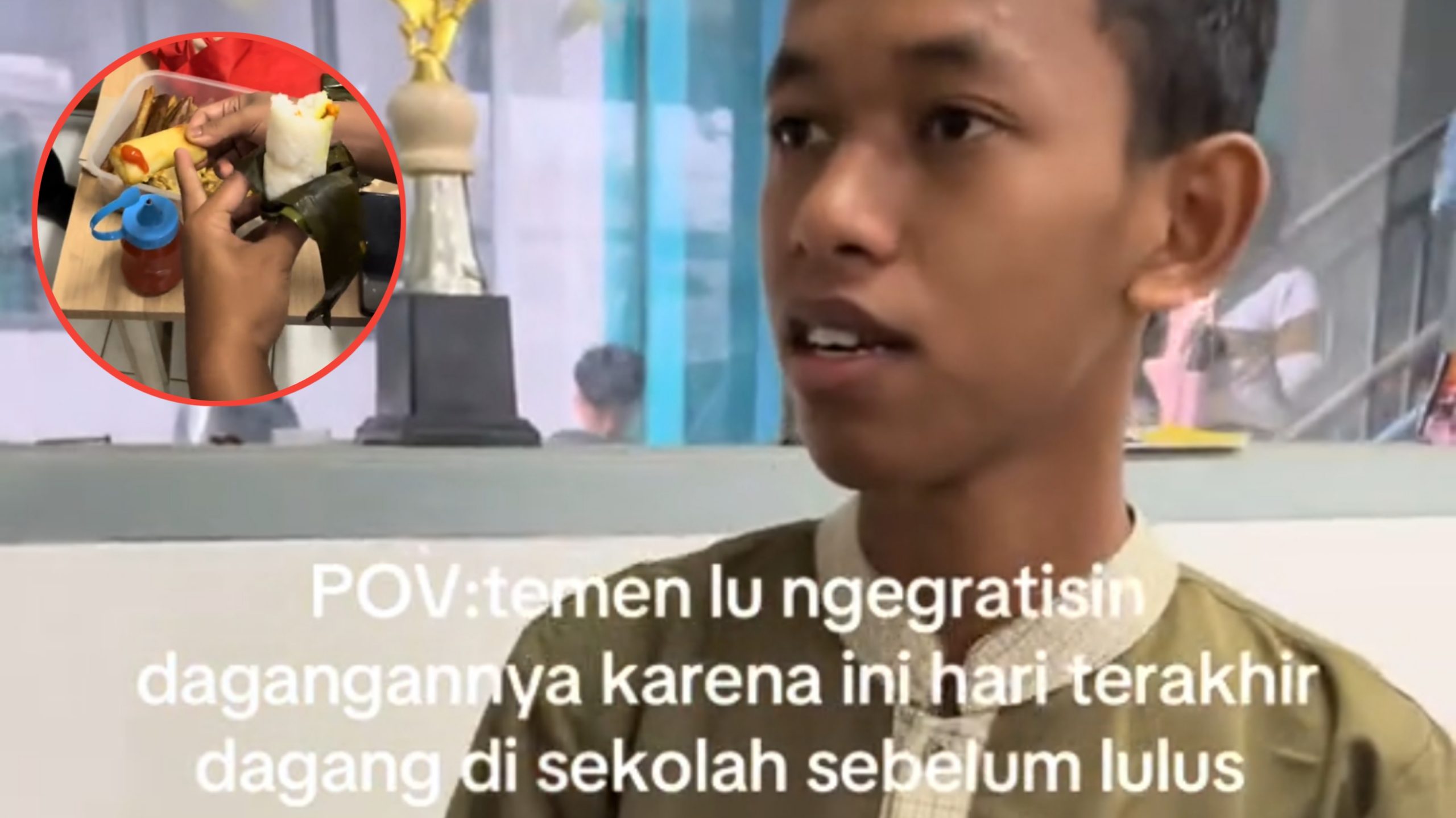 Salut! Siswa Ini Bagikan Dagangannya ke Teman Sekelas di Hari Terakhir Sekolah Sebelum Kelulusan (TikTok/@robertosalim7)