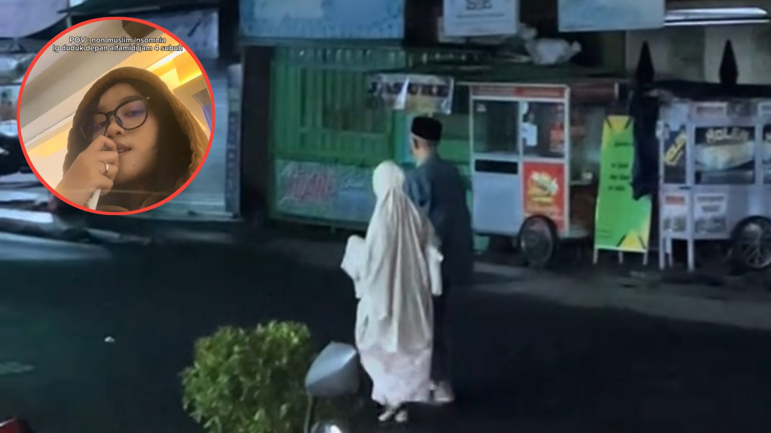 Momen Ketika Cewek Nonmuslim Insomnia Waktu Subuh Sedang Duduk dan Lihat Momen Romantis (TikTok/@felyrichaa)