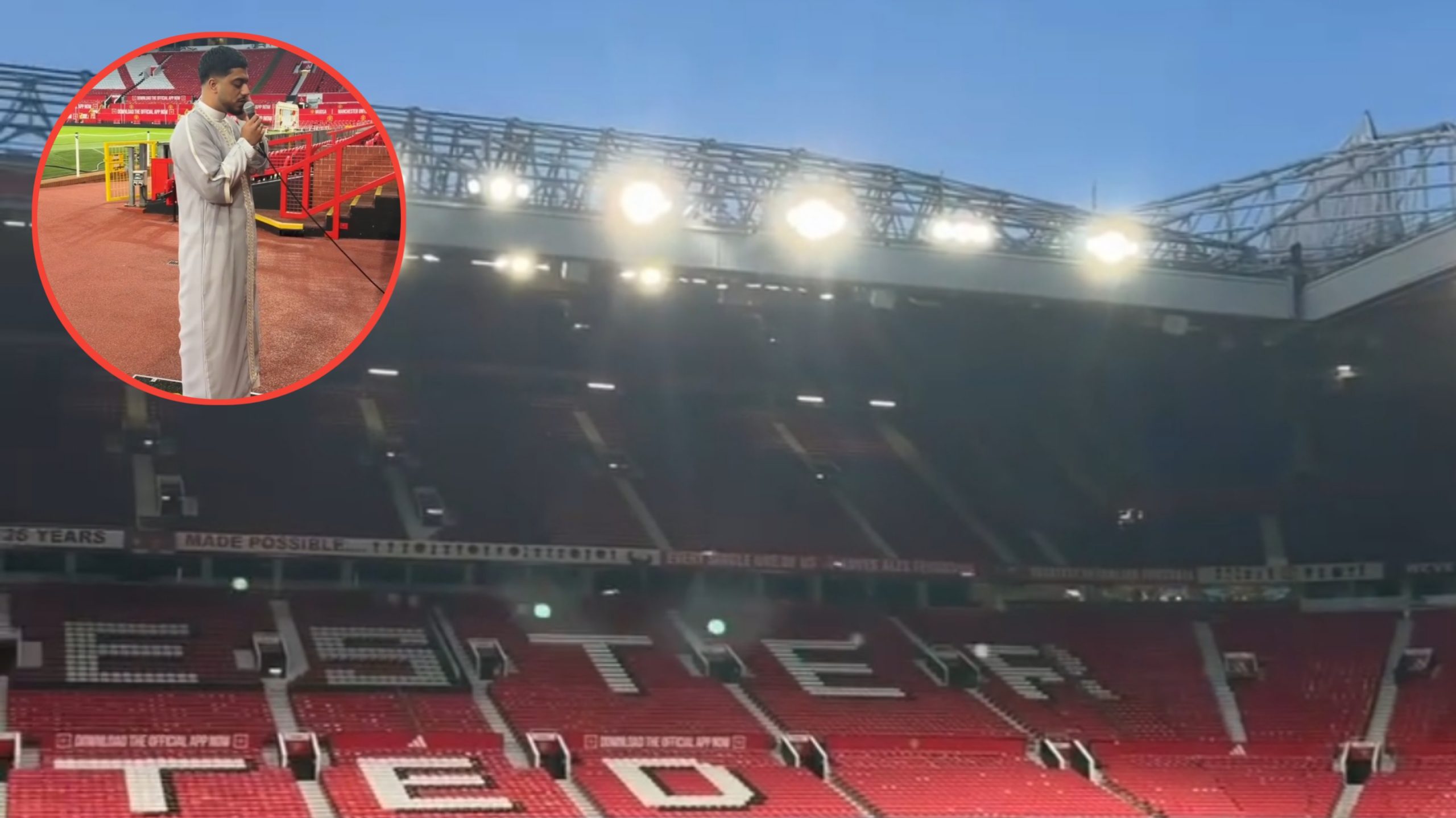 Momen Bersejarah Adzan Pertama Kali Resmi Berkumandang di Stadion Old Trafford (Instagram/@ibi.idris)