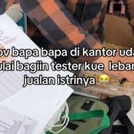 Dukung Istri Jualan, Bapak-bapak Kantor Ini Bagi Tester Kue dan Lengkap dengan List Harganya