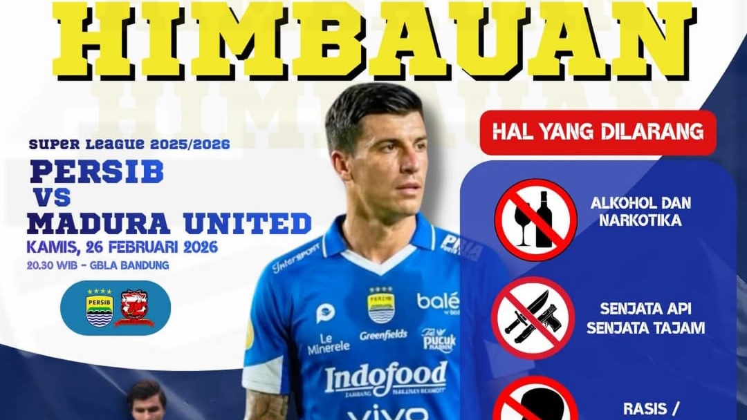 Jelang Pertandingan Persib Bandung vs Madura United, Polrestabes Bandung Imbau Masyarakat dan Suporter Jaga Ketertiban dan Keamanan Selama Pertandingan Berlangsung Jelang Pertandingan Persib Bandung vs Madura United, Polrestabes Bandung Imbau Masyarakat dan Suporter Jaga Ketertiban dan Keamanan Selama Pertandingan Berlangsung
