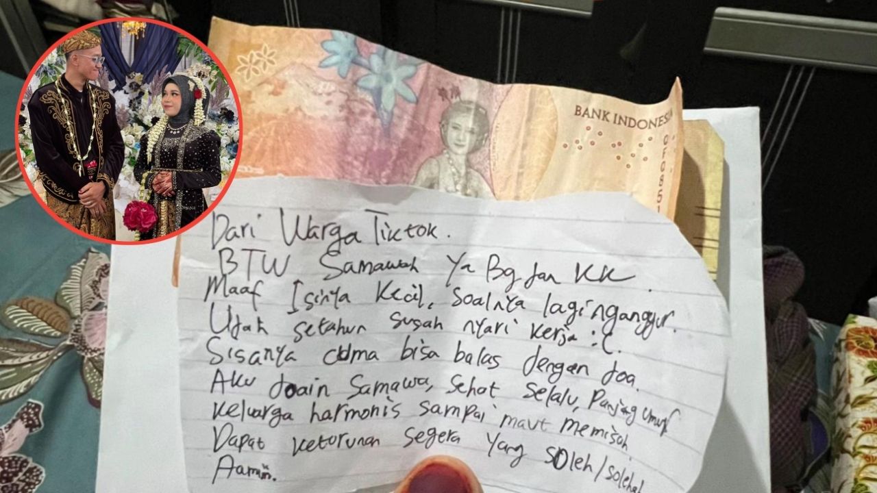 Nikahan Undang Warga TikTok, Pasangan Ini Dapat Pesan Tulisan Menyentuh di Atas Secarik Kertas Nikahan Undang Warga TikTok, Pasangan Ini Dapat Pesan Tulisan Menyentuh di Atas Secarik Kertas