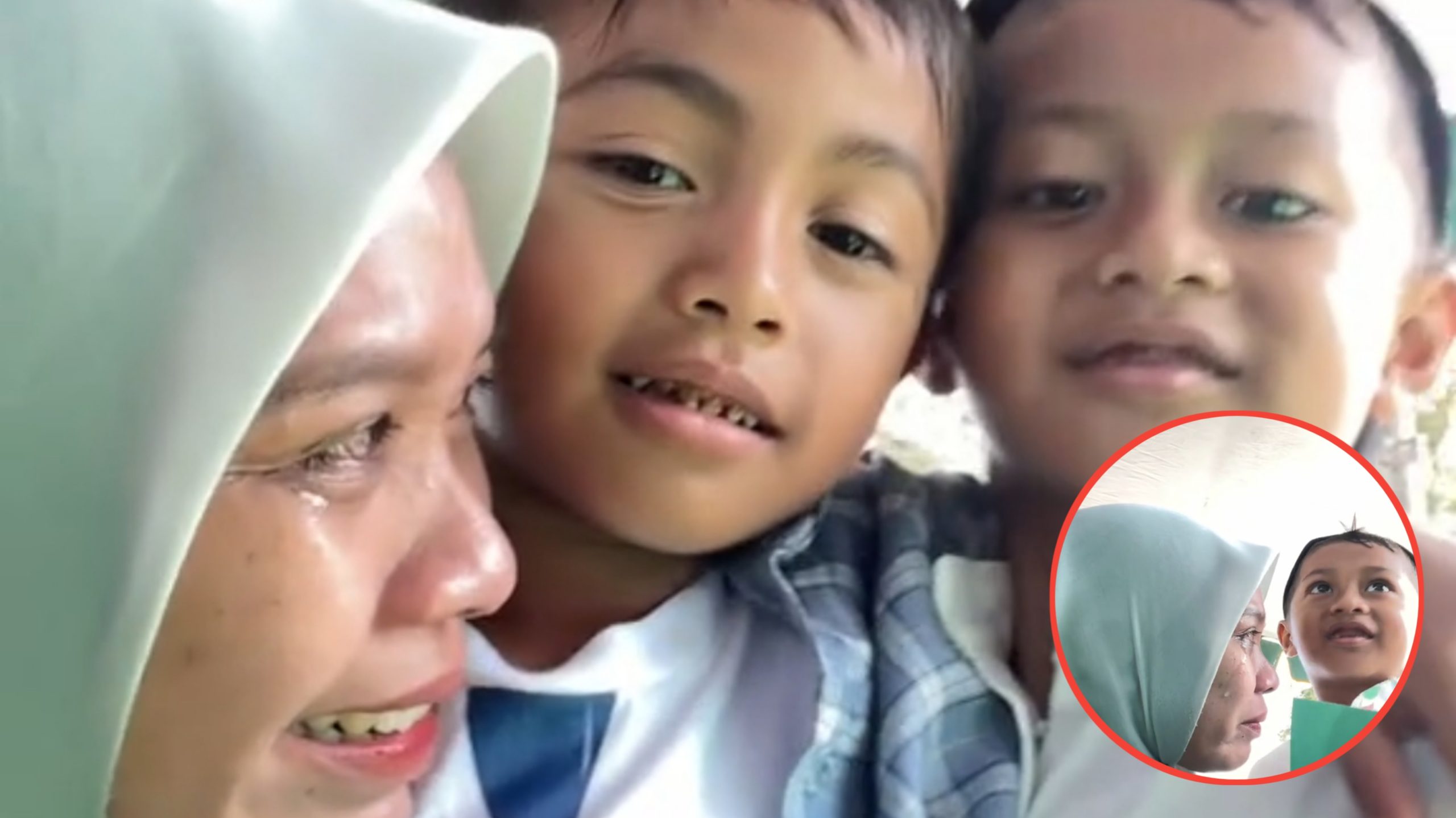 Ibu Nangis Saat Ambil Raport Anak, karena Anaknya Minta Sang Ibu Peluk Temannya yang Piatu (TikTok/@richvillage)