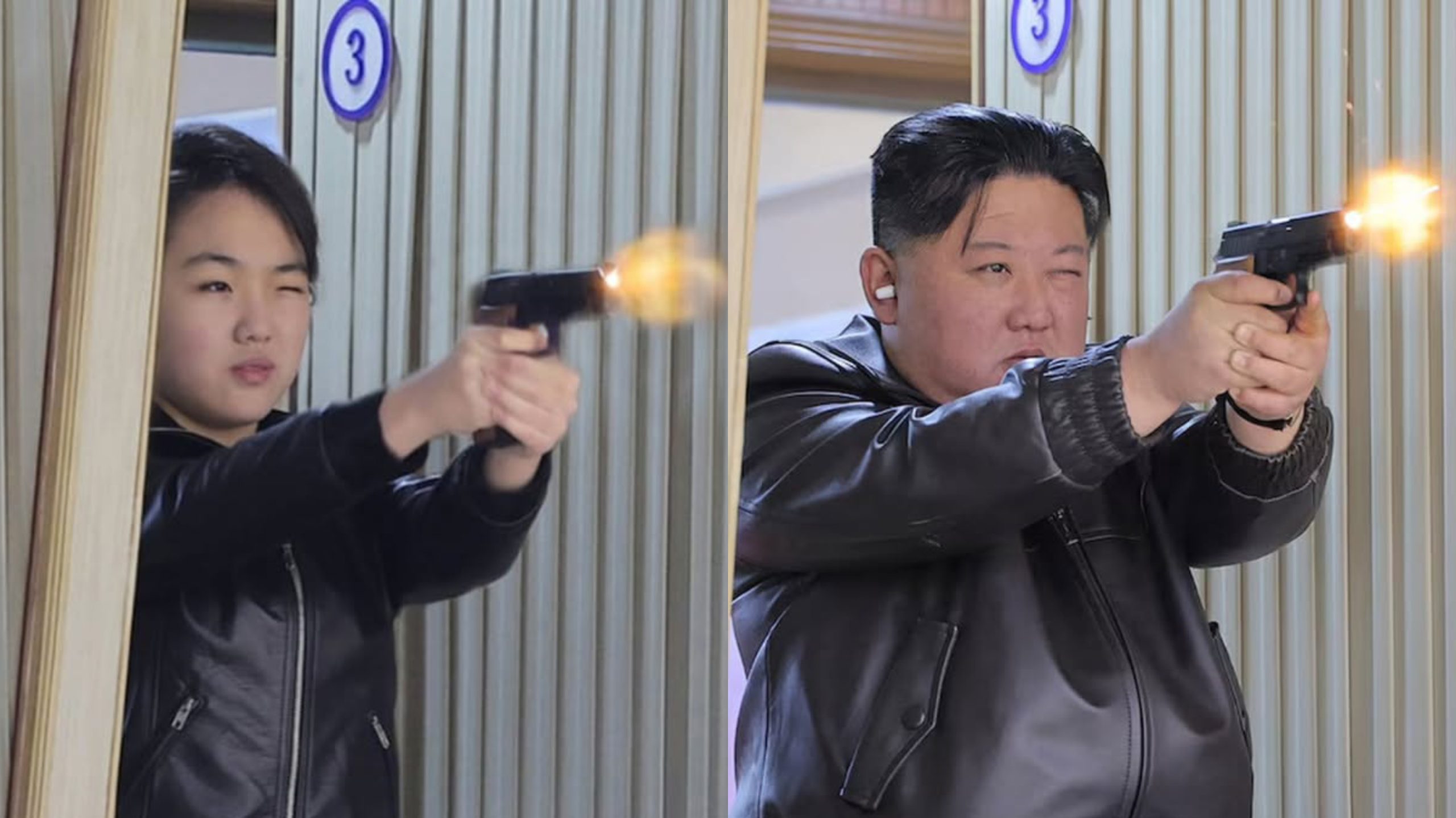 Korea Utara Rilis Foto Putri Kim Jong Un sedang Menembak Gunakan Senapan