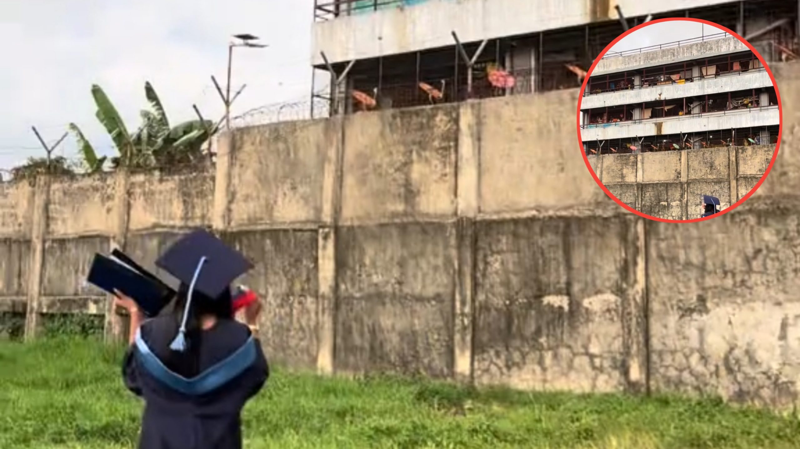 Datangi Lapas Tempat Ayahnya Dipenjara sambil Pakai Toga, Cewek Ini Nangis Tunjukkan Ia Sudah Wisuda (TikTok/@kayeeeee116)