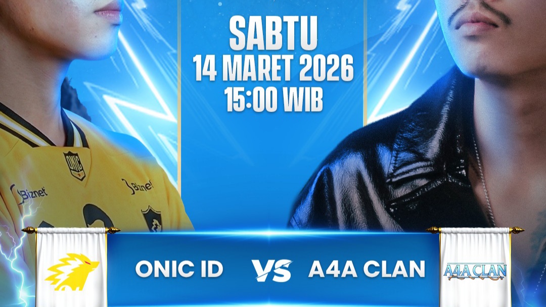 ONIC ID vs A4A Clan, Adu Mekanik Mobile Legend di Arena? Saksikan Hari Sabtu Ini! ONIC ID vs A4A Clan, Adu Mekanik Mobile Legend di Arena? Saksikan Hari Sabtu Ini!