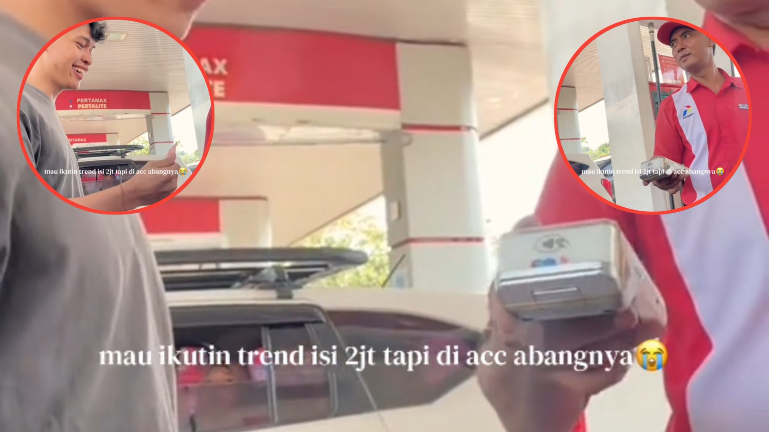 Niat Ikut Tren Prank Isi Bensin Rp 2 Juta, Pria ini Malah Dibuat Kaget oleh Respons Petugas SPBU (TikTok/@faqueenra)