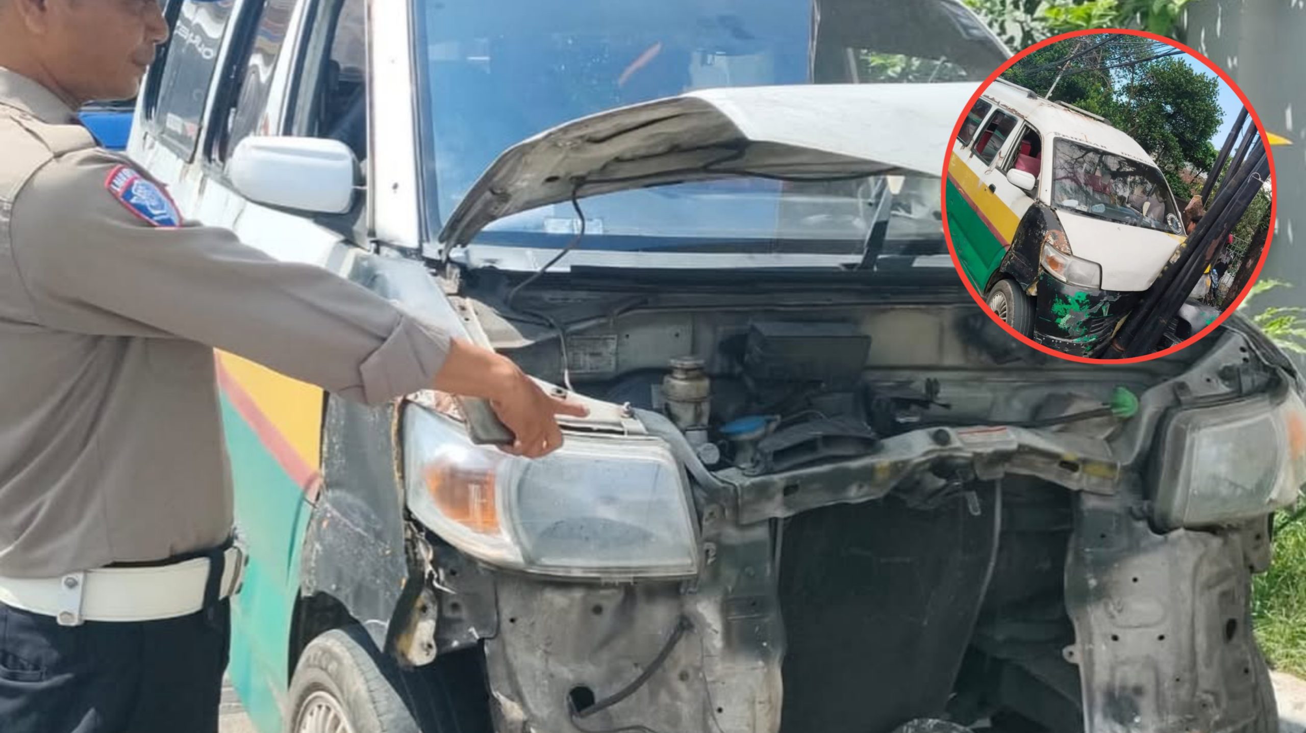 Kecelakaan Lalu Lintas Tunggal di Jalan A.H. Nasution Kota Bandung, Dua Penumpang Luka Ringan