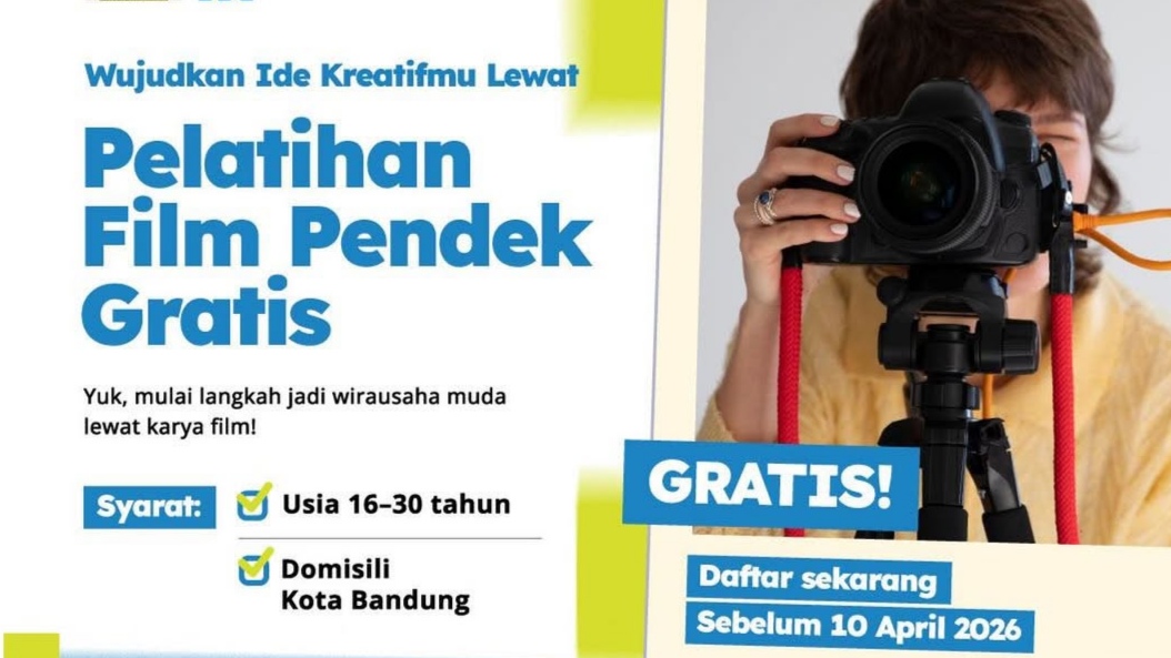 Dispora Kota Bandung Buka Pelatihan Film Pendek Gratis Tahun 2026, Berikut Syarat dan Ketentuannya! Dispora Kota Bandung Buka Pelatihan Film Pendek Gratis Tahun 2026, Berikut Syarat dan Ketentuannya!