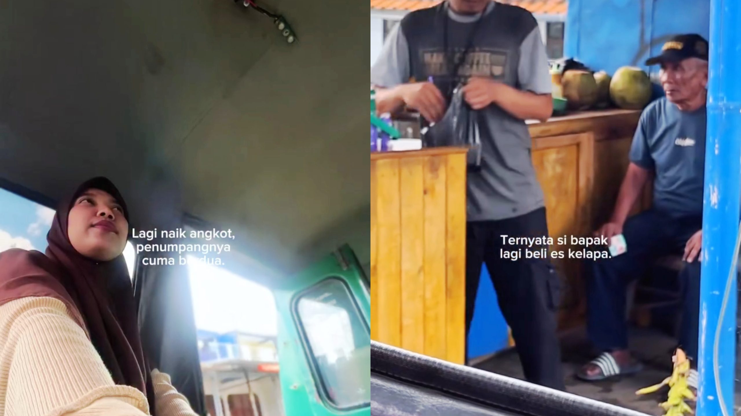 Momen Haru Cewek ini Ditraktir Es Kelapa Muda oleh Kakek yang Lupa Jalan Pulang Saat Naik Angkot di Bandung (Instagram/@cantikacda)
