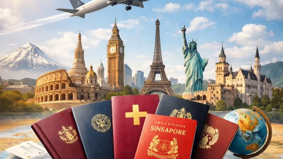 6 Paspor Paling Kuat dengan Akses Bebas ke Ratusan Negara Tanpa Visa Dunia Tahun 2026 6 Paspor Paling Kuat dengan Akses Bebas ke Ratusan Negara Tanpa Visa Dunia Tahun 2026