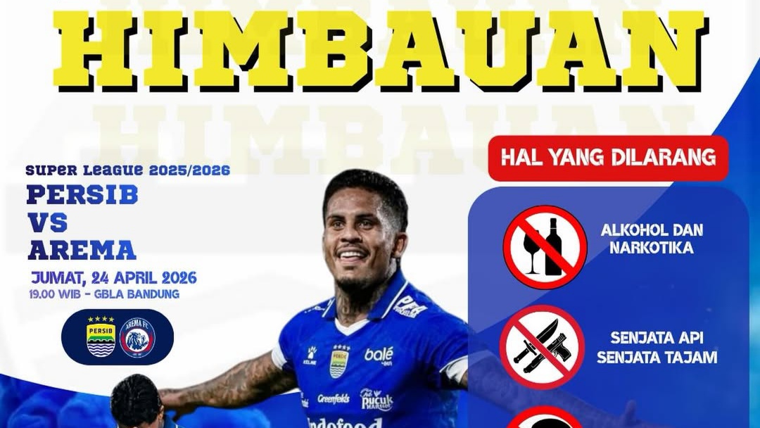 Jelang Pertandingan Persib Bandung vs Arema FC, Polrestabes Bandung Imbau Masyarakat dan Suporter Jaga Ketertiban dan Keamanan Selama Pertandingan Berlangsung Jelang Pertandingan Persib Bandung vs Arema FC, Polrestabes Bandung Imbau Masyarakat dan Suporter Jaga Ketertiban dan Keamanan Selama Pertandingan Berlangsung