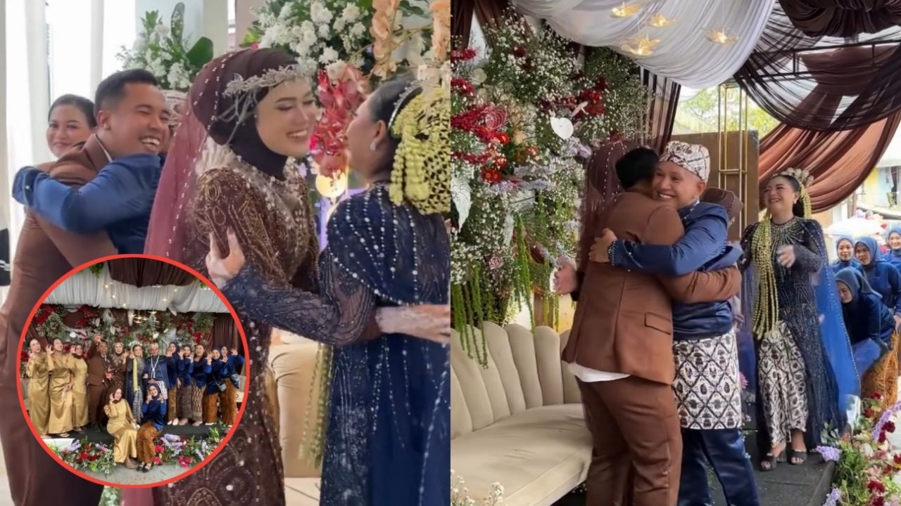 Momen Lucu Sepasang Pengantin Kondangan ke Tetangganya yang Nikah di Hari yang Sama Momen Lucu Sepasang Pengantin Kondangan ke Tetangganya yang Nikah di Hari yang Sama