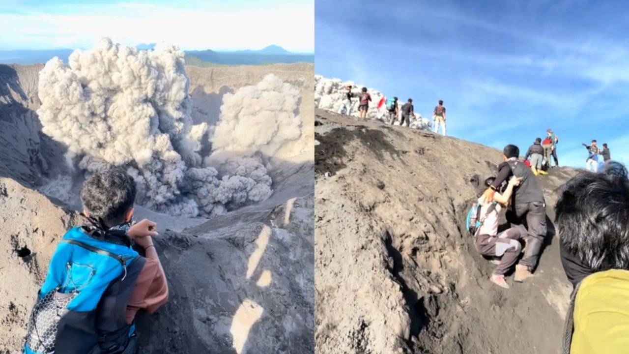 Momen Tegang Gunung Dukono Erupsi, Langkah Bijak Guide Pria ini Tuai Pujian Warganet Momen Tegang Gunung Dukono Erupsi, Langkah Bijak Guide Pria ini Tuai Pujian Warganet