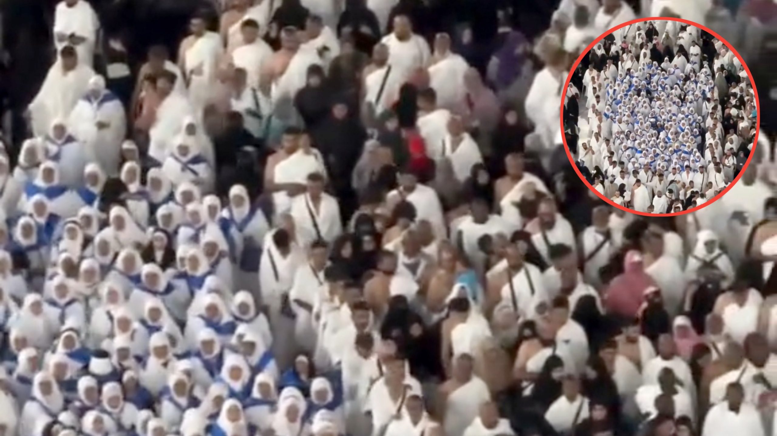 Momen Ketika Jamaah Indonesia Lakukan Tawaf, Laki-laki Lindungi Perempuan (TikTok/@ahdidya_)