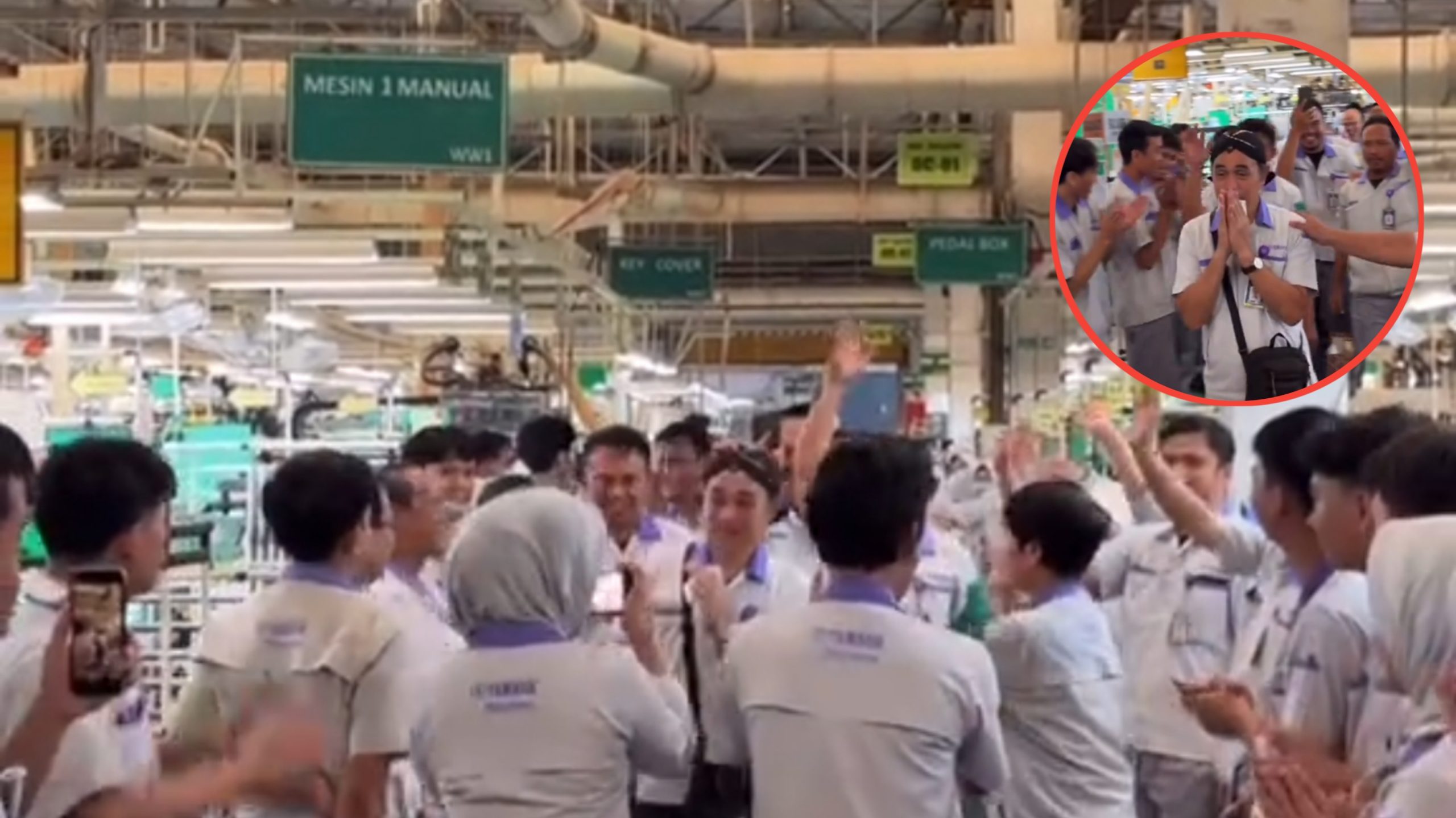 Momen Haru Pensiun Karyawan Disambut Hangat Usai 35 Tahun Mengabdi, Sang Anak Bangga (TikTok/@ummu.alizzu)