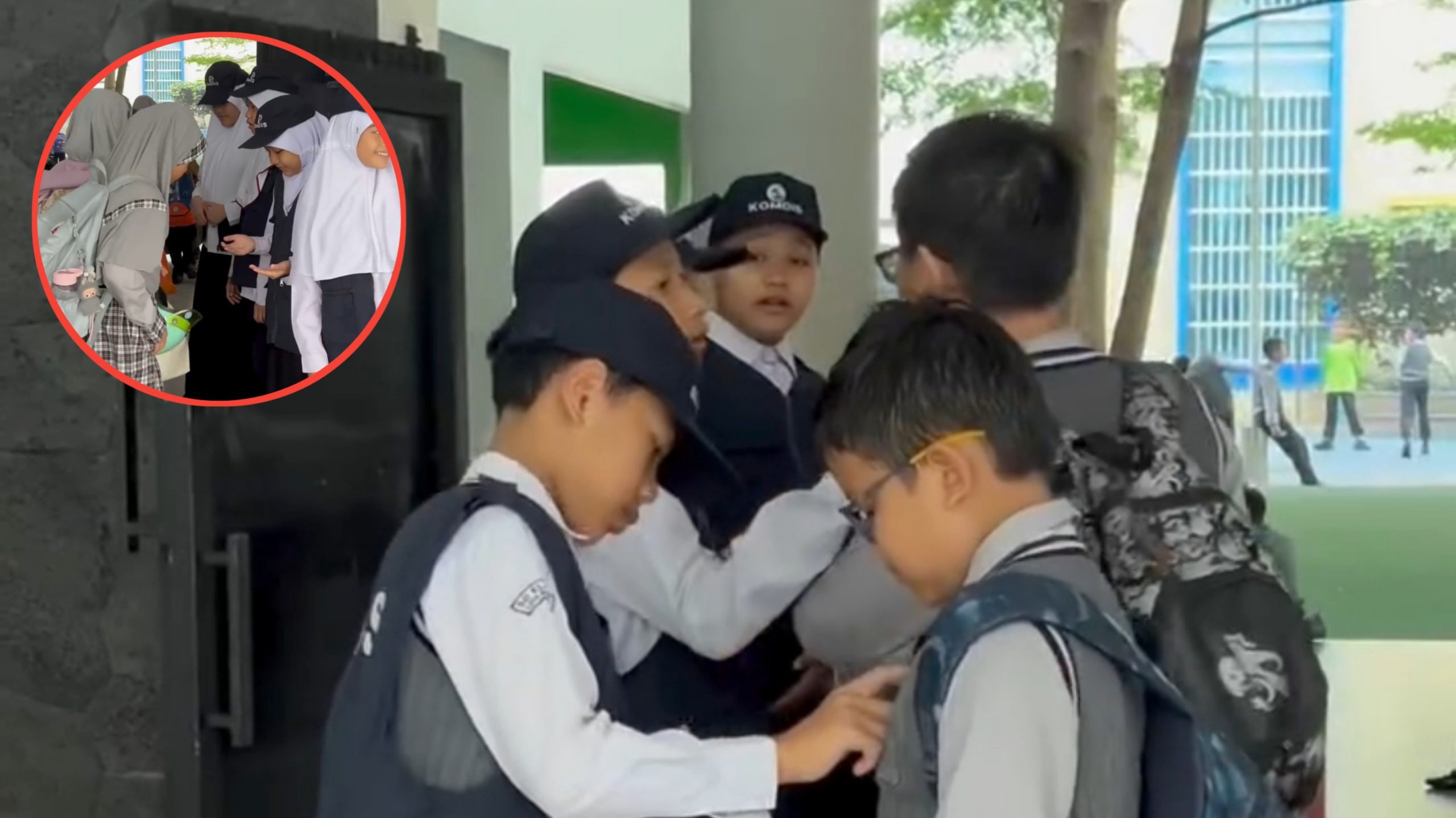 Momen Hangat Kakak Kelas di Bandung ini Tegur Adik Kelas dengan Perhatian (Instagram/@sdelfitra_)