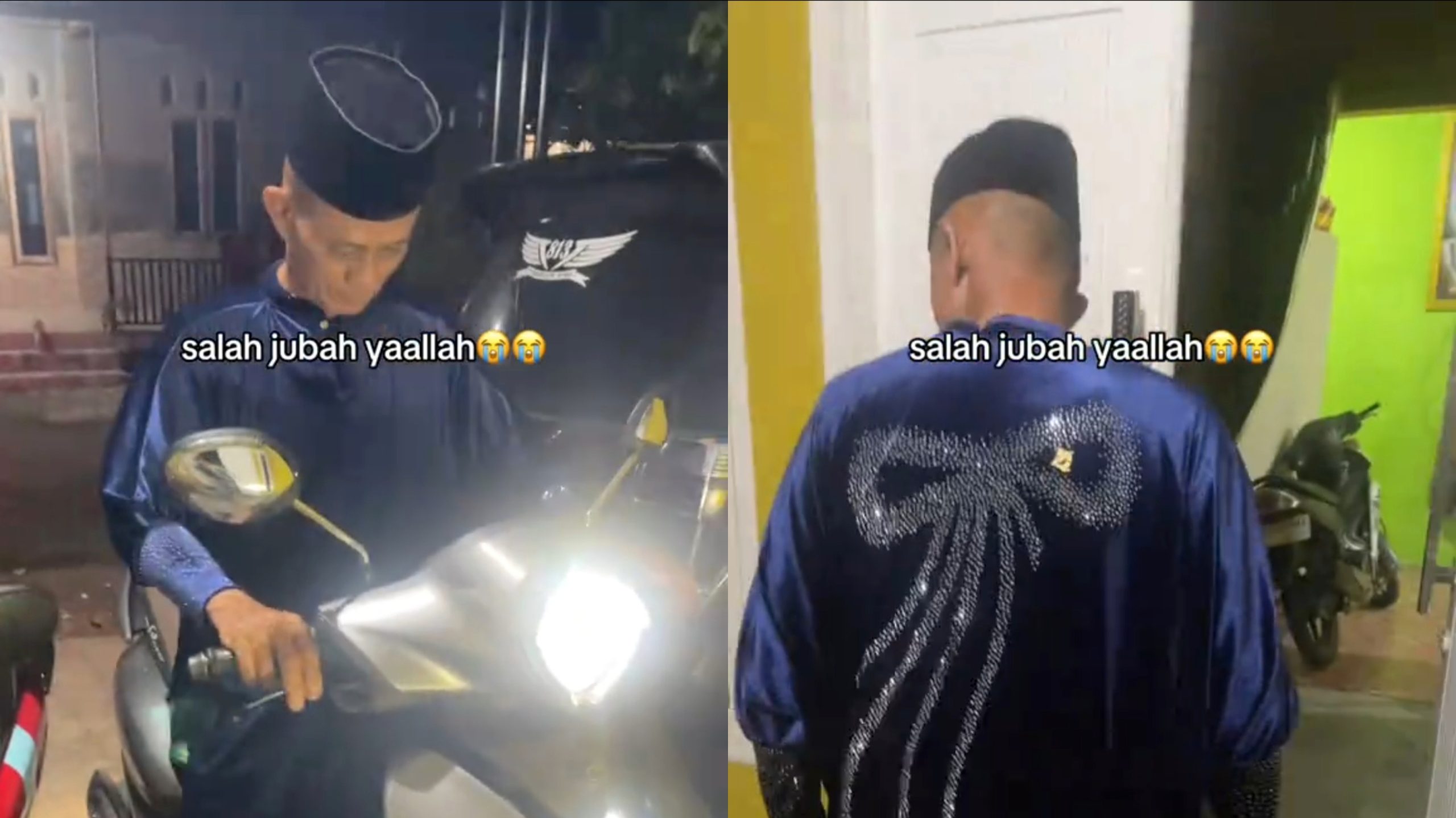 Momen Lucu Bapak ini Salah Baju Saat Salat Berjamaah di Lampung hingga Diketawai Anak di Rumah (TikTok/@1dimskuy)