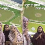 Momen Ketika Santriwati ini Ikut Trend “Mama Mertua” Dibuat Serius, Bikin Warganet Salut