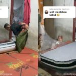 Sedang Asyik Unboxing Kasur Baru, Bapak Ini Justru Terpental ke Belakang
