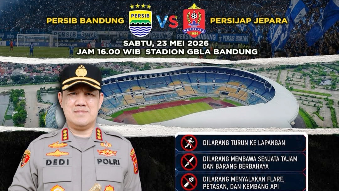 Jelang Pertandingan Persib Bandung vs Persijap Jepara, Polrestabes Bandung Imbau Masyarakat dan Suporter Jaga Ketertiban dan Keamanan Selama Pertandingan Berlangsung Jelang Pertandingan Persib Bandung vs Persijap Jepara, Polrestabes Bandung Imbau Masyarakat dan Suporter Jaga Ketertiban dan Keamanan Selama Pertandingan Berlangsung