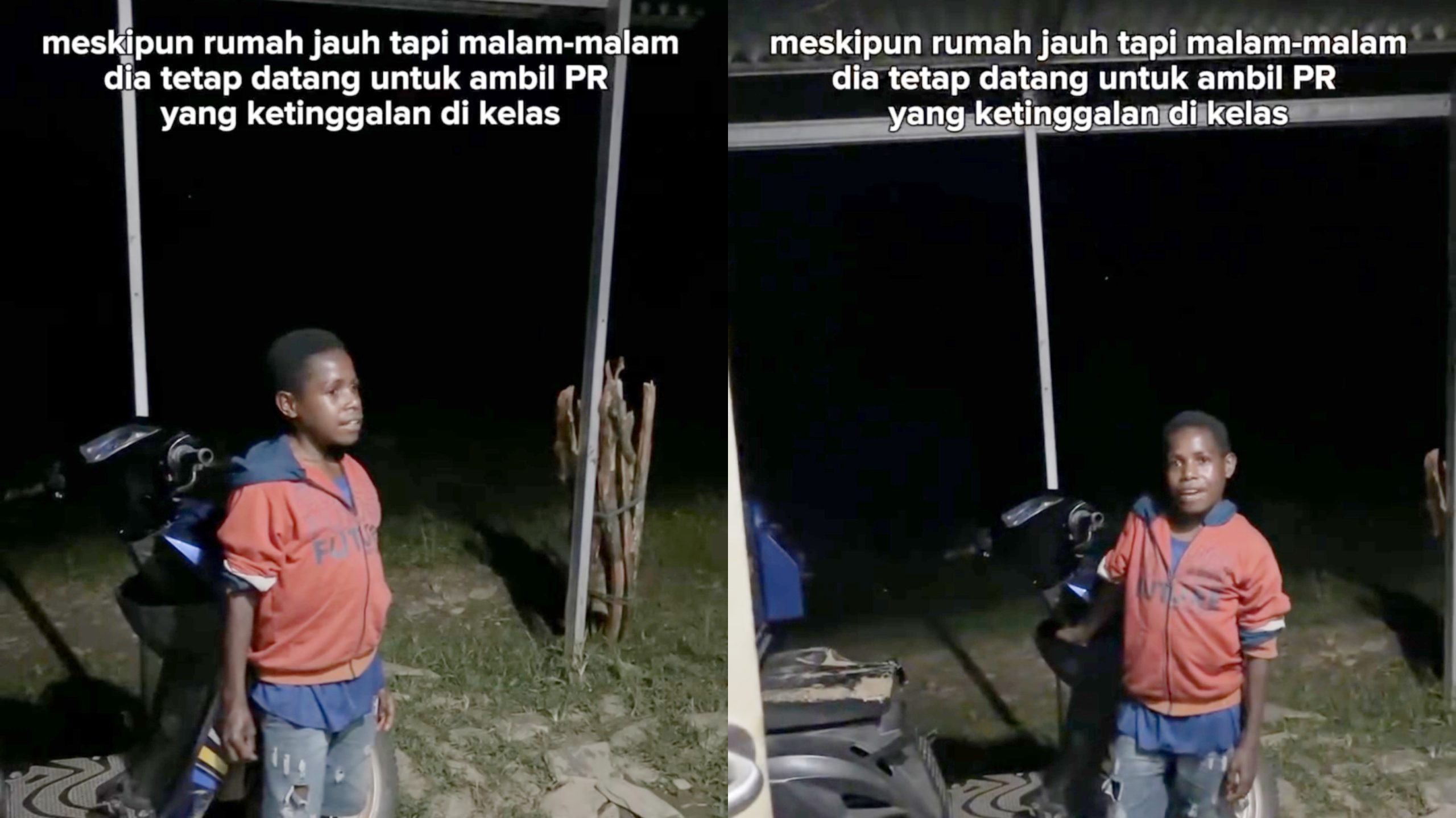 Salut! Anak di Papua Ini Datang ke Sekolah Malam Hari demi Buku PR yang Ketinggalan (Instagram/@diaryelbyins)