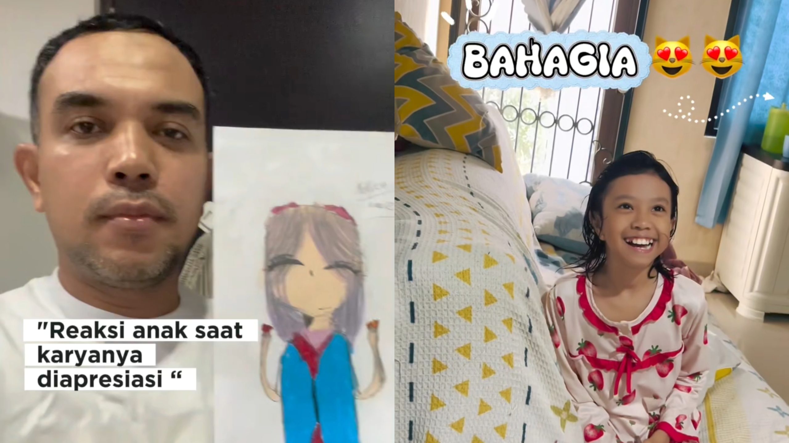 Momen Haru Ayah Ini Apresiasi Karya Putrinya dengan Cara Anti Mainstream (Instagram/@tzulfikarzahmadan)