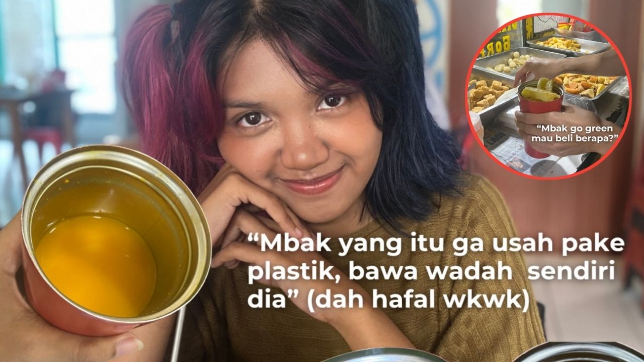 Sering Bawa Wadah Sendiri Setiap Berbelanja, Cewek ini Dijuluki Mbak “Go Green” Sering Bawa Wadah Sendiri Setiap Berbelanja, Cewek ini Dijuluki Mbak “Go Green”