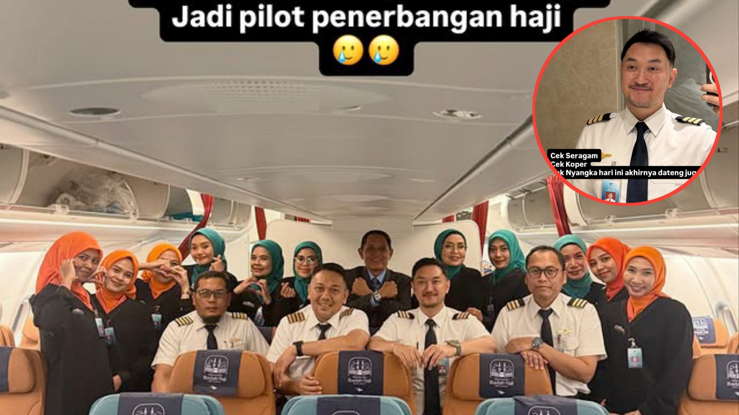 Pilot Ini Cerita Pengalamannya Saat Pertama Kali Antarkan Jemaah Haji Indonesia (Instagram/@haydarpratama)