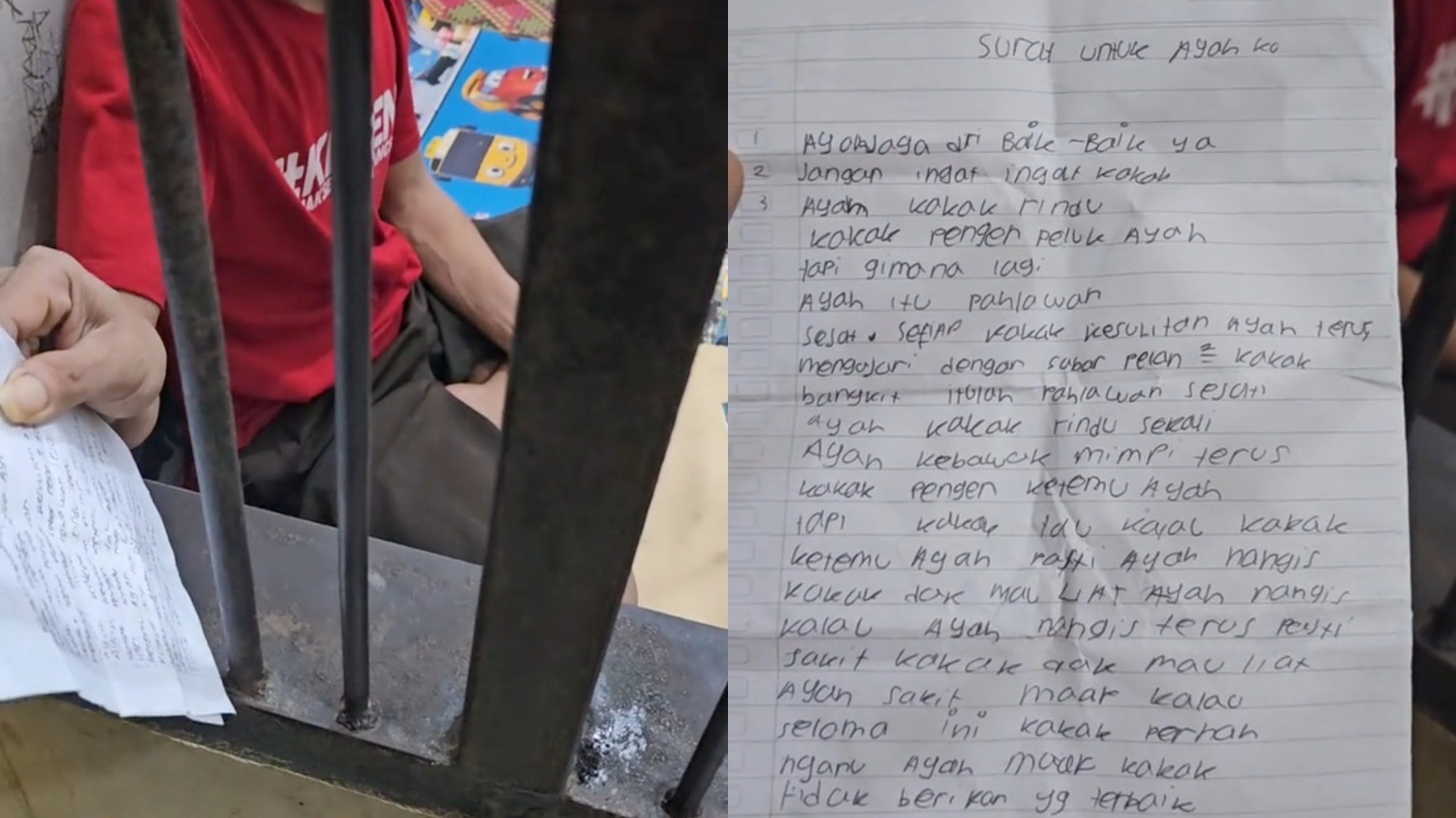 Momen Haru Narapidana Ini Terima Pesan dari Putri Tercintanya, Bikin Meneteskan Air Mata (TikTok/@handk8787)