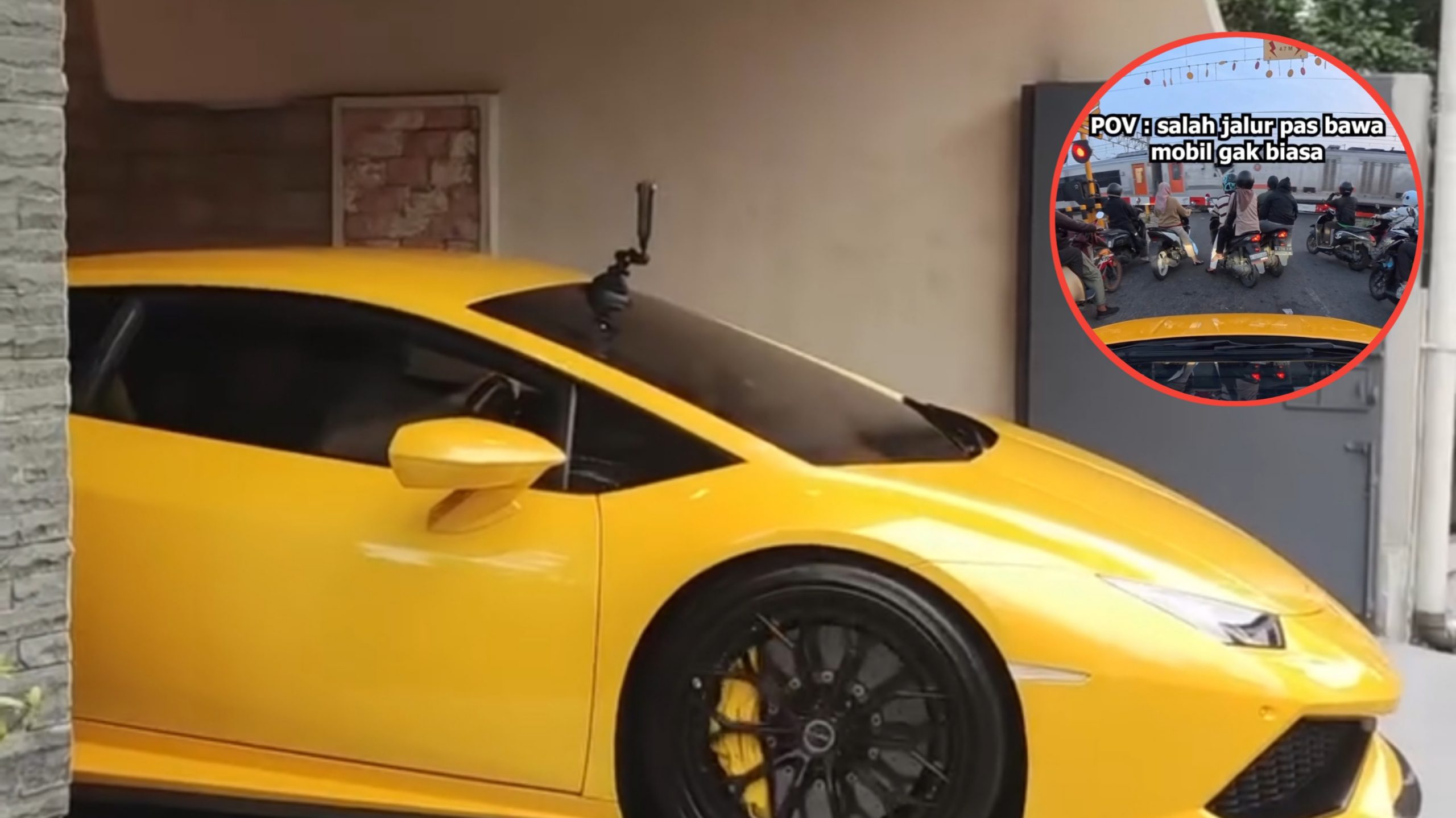Momen Ketika Pria Ini Sengaja Salah Jalur Pakai Mobil Sport, Bikin Warga Salfok! (Instagram/@corleone.house)