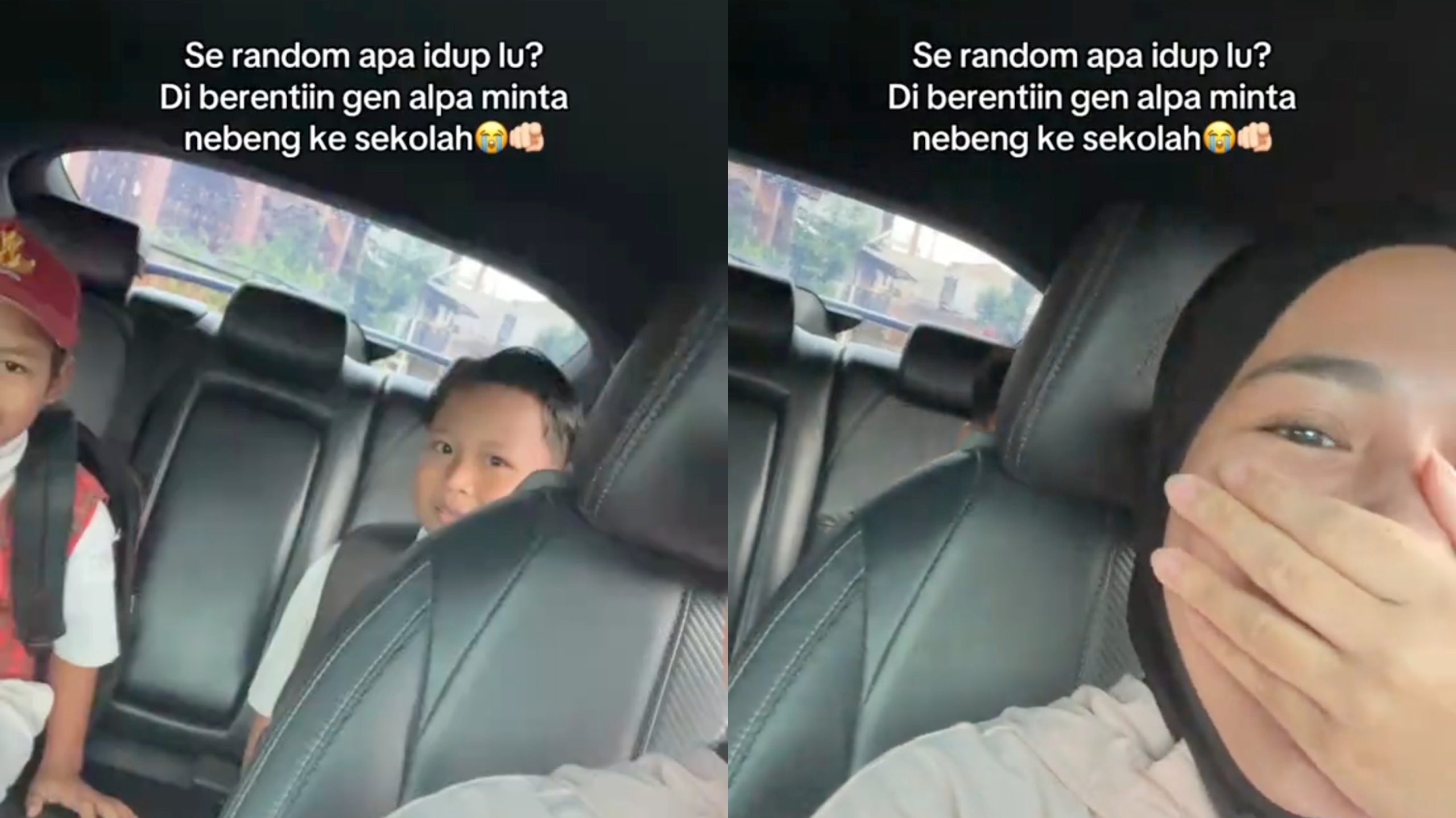 Momen Kocak Cewek Ini Mobilnya Diberhentikan Bocil SD di Bekasi, Ternyata Mau Nebeng ke Sekolah (TikTok/@bellasupriyani)