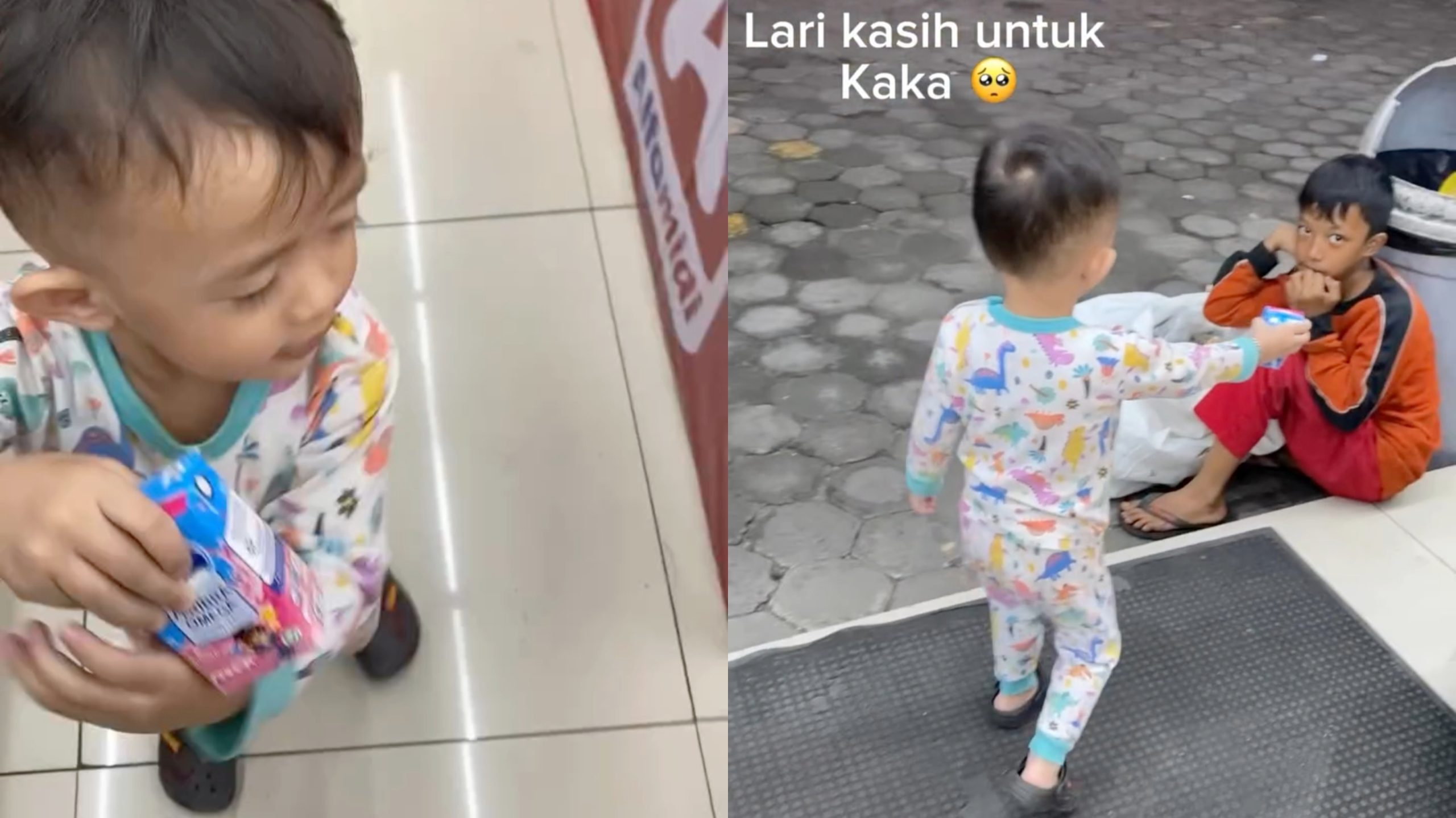 Momen Ketika Anak Kecil Ini Rebut Susu yang Dibeli Ibunya, Ternyata Diberikan ke Anak Pemulung (Instagram/@axeloeleniogunawan21)